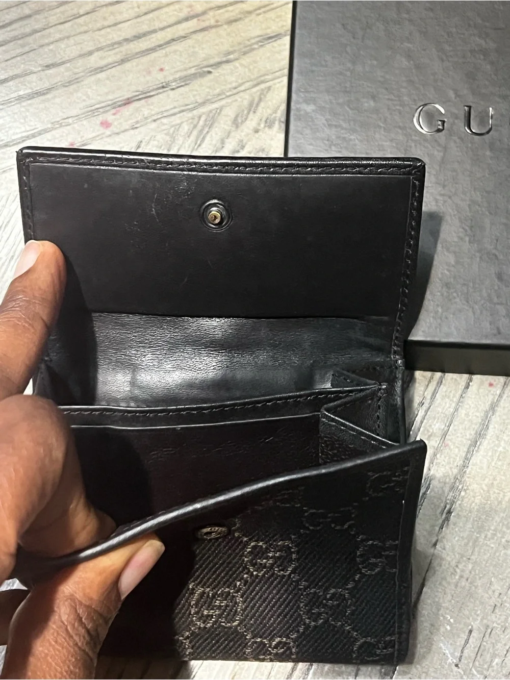 Gucci pocket canvas card